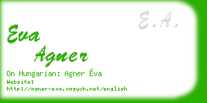 eva agner business card